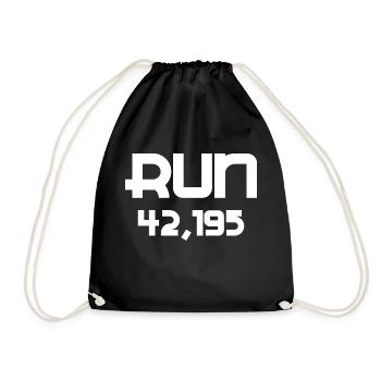 Biking Running Marathon Triathlon Bike - Drawstring Bag - black - Front