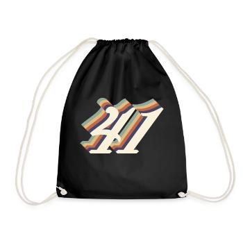 41ème anniversaire vintage - Sac de sport léger - noir - Devant