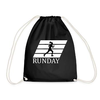 Marathon Triathlon Running Jogging Biking Cycling - Drawstring Bag - black - Front