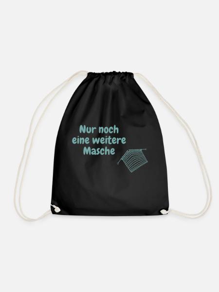 Nur noch eine weitere Masche - Turnbeutel - Schwarz