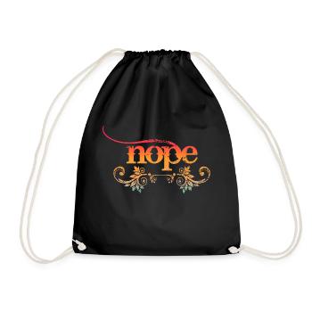 NOPE - ne soyez pas un béni-oui-oui! - Sac de sport léger - noir - Devant