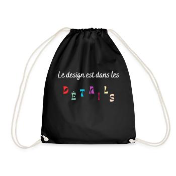 Le design est dans les détails - Sac de sport léger - noir - Devant