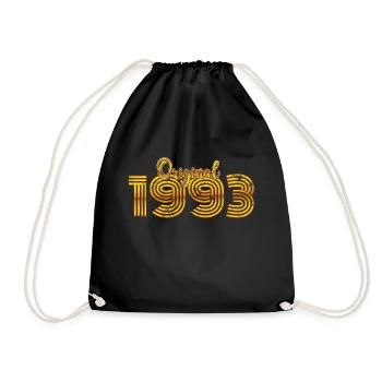 1993 30. Geburtstag - Turnbeutel - Schwarz - Vorne