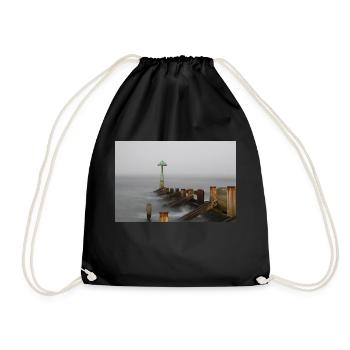 Seaton sluice - Drawstring Bag - black - Front