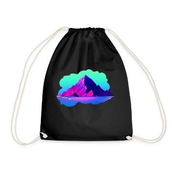 Hike Mountains Mountain hiking Mountain hikers Hiking - Drawstring Bag - black - Front