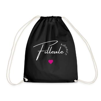 Filleule adorée - Sac de sport léger - noir - Devant