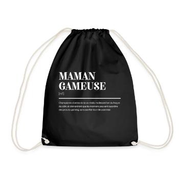 Maman Gameuse: Définition Drôle - Cadeau Fun - Sac de sport léger - noir - Devant