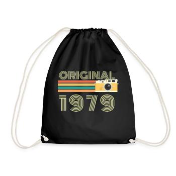 Original 1979 Jahrgang Vintage Retro - Sac de sport léger - noir - Devant