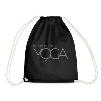 Je peux pas j'ai yoga - Sac de sport léger - noir - Devant