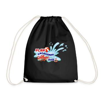 holiday logo - Drawstring Bag - black - Front