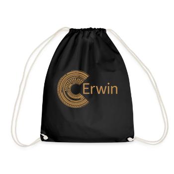 Für Erwin - Turnbeutel - Schwarz - Vorne