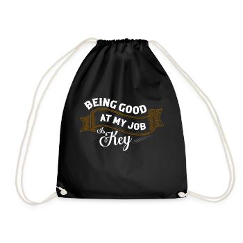 Being Good At My Job Is Key Lockpicker Locksmith - Drawstring Bag - black - Front