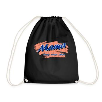 Mama mag man eben - Muttertag vintage - Turnbeutel - Schwarz - Vorne