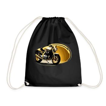 Golden Bike - Drawstring Bag - black - Front
