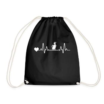 Heartbeat ECG Line Penguin - Sac de sport léger - noir - Devant
