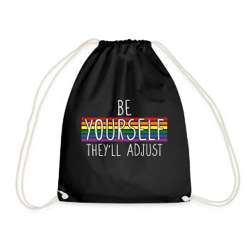 Sei du selbst, sie werden LGBTQ Rainbow Gay Pride anpassen - Turnbeutel - Schwarz - Vorne