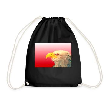 Adler. - Turnbeutel - Schwarz - Vorne