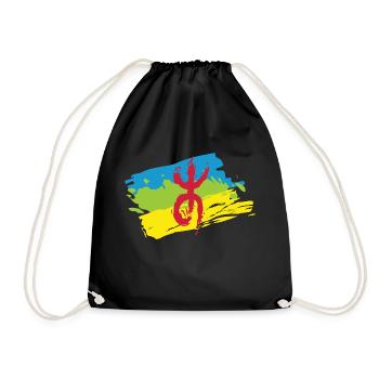 Z Imazighen (Amazigh flag) - Drawstring Bag - black - Front
