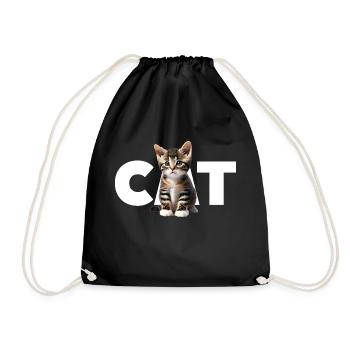 Chat - Pour tous ceux qui aiment les chats et le spectacle - Sac de sport léger - noir - Devant