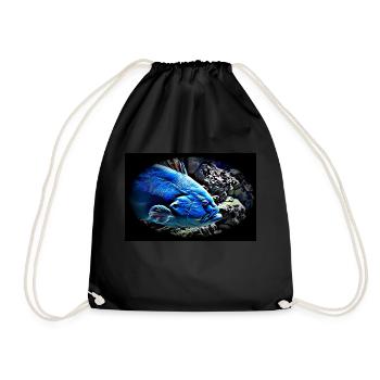 Animals #03 - Drawstring Bag - black - Front