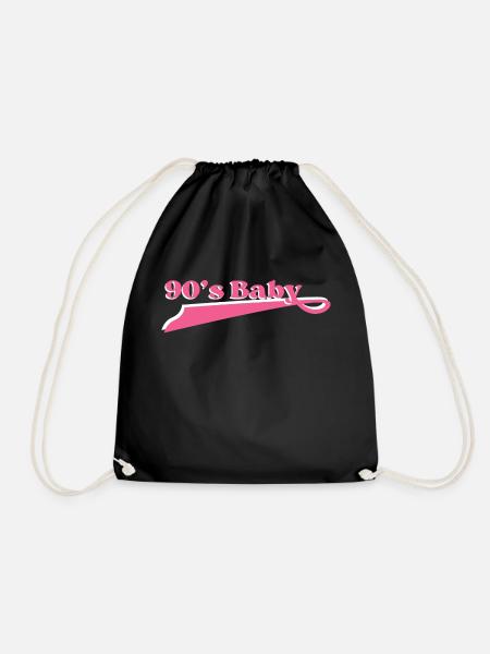 90er Jahre Baby - Turnbeutel - Schwarz