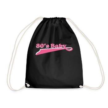 Année 80 baby - Sac de sport léger - noir - Devant