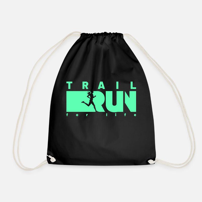 TRAIL RUN for life - Turnbeutel - Schwarz