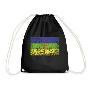 design original drapeau amazigh - Sac de sport léger - noir - Devant
