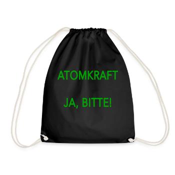 Atomkraft ja bitte - Turnbeutel - Schwarz - Vorne