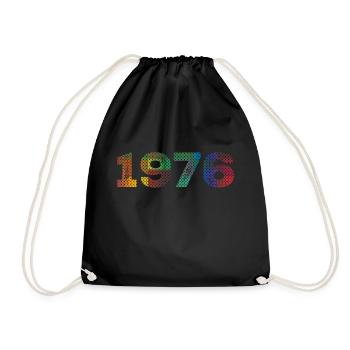 1976 Vintage - Turnbeutel - Schwarz - Vorne