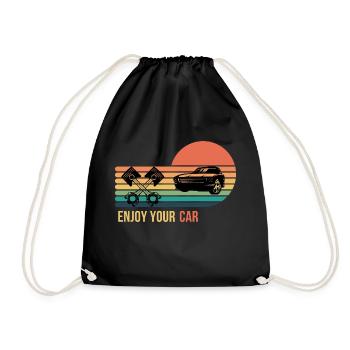 Enjoy your car - Drawstring Bag - black - Front