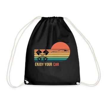 Enjoy your car - Turnbeutel - Schwarz - Vorne