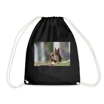 Eichhörnchen - Turnbeutel - Schwarz - Vorne