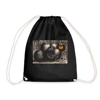 Halloween pumpkin - Drawstring Bag - black - Front
