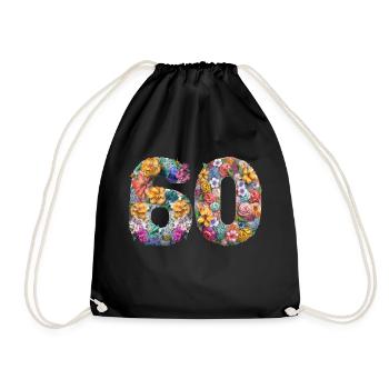 50th Birthday vintage retro Born in 1973 Birthday - Drawstring Bag - black - Front