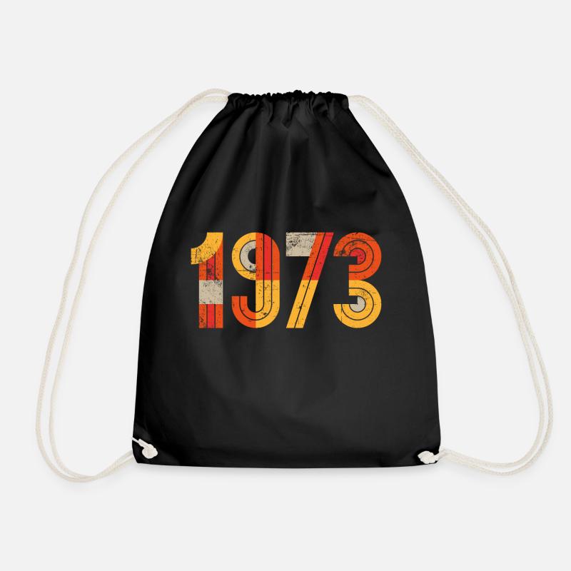 Vintage 1973 - Drawstring Bag - black
