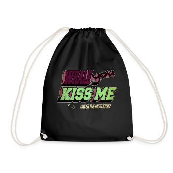 Bubaprints chambre dinosaure fan épaulard père Noël - Sac de sport léger - noir - Devant