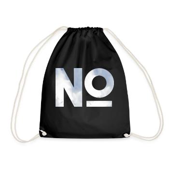 NO. One shirt, one word. - Drawstring Bag - black - Front