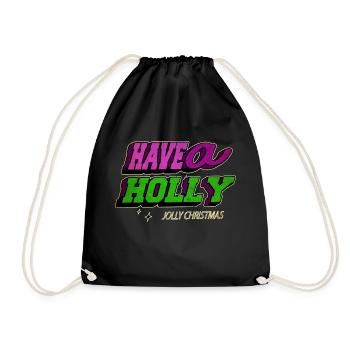 gift idea under the tree statement fairy tail - Drawstring Bag - black - Front