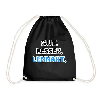 Gut. Besser. Lennart. - Turnbeutel - Schwarz - Vorne