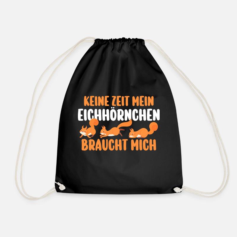 Eichhörnchen - Turnbeutel - Schwarz