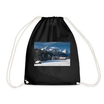 Winter atmosphere with Zugspitze - Drawstring Bag - black - Front