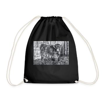 Highland cattle - Drawstring Bag - black - Front