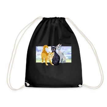 Rootspring Shadowsight Bristlefrost Cats Beautiful - Drawstring Bag - black - Front