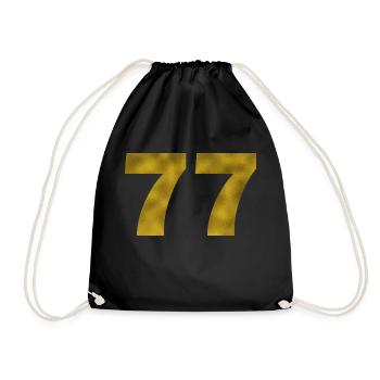 Anniversaire 77 ans - Sac de sport léger - noir - Devant