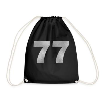 Anniversaire 77 ans - Sac de sport léger - noir - Devant