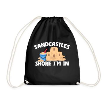 Kids Sandcastle Kit Gear Sandcastle Set Toys - Turnbeutel - Schwarz - Vorne