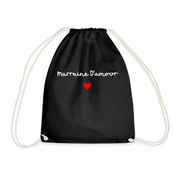 Marraine d’amour - Sac de sport léger - noir - Devant