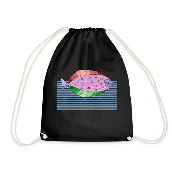 Poisson - Sac de sport léger - noir - Devant