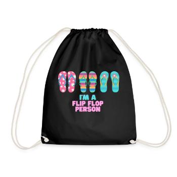 Vacation mood - I'm a Flip Flop Person - Turnbeutel - Schwarz - Vorne